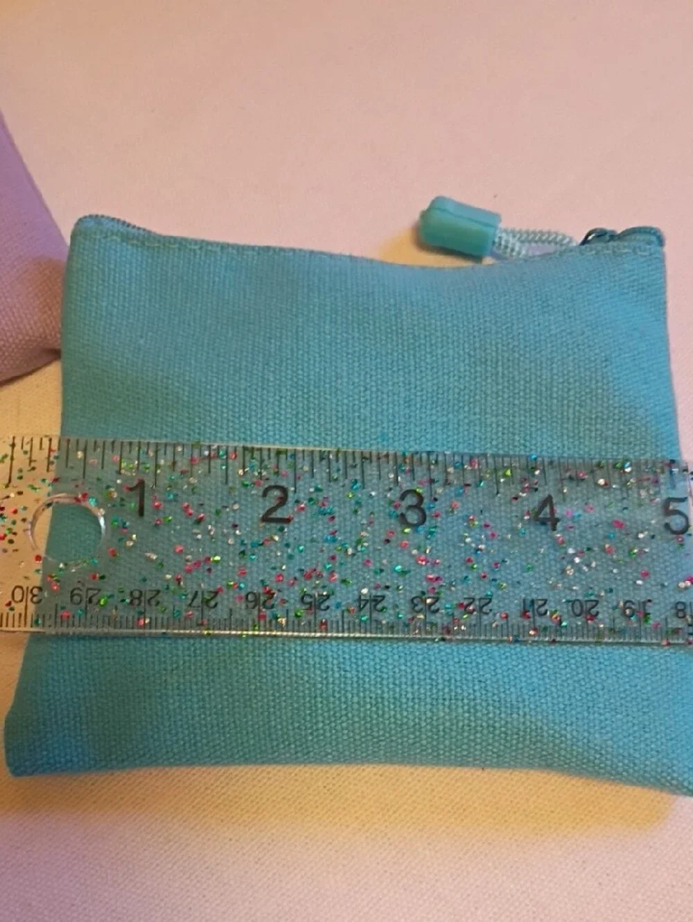 Set of 2 Inspirational Canvas Pouches - Teal & Lavender